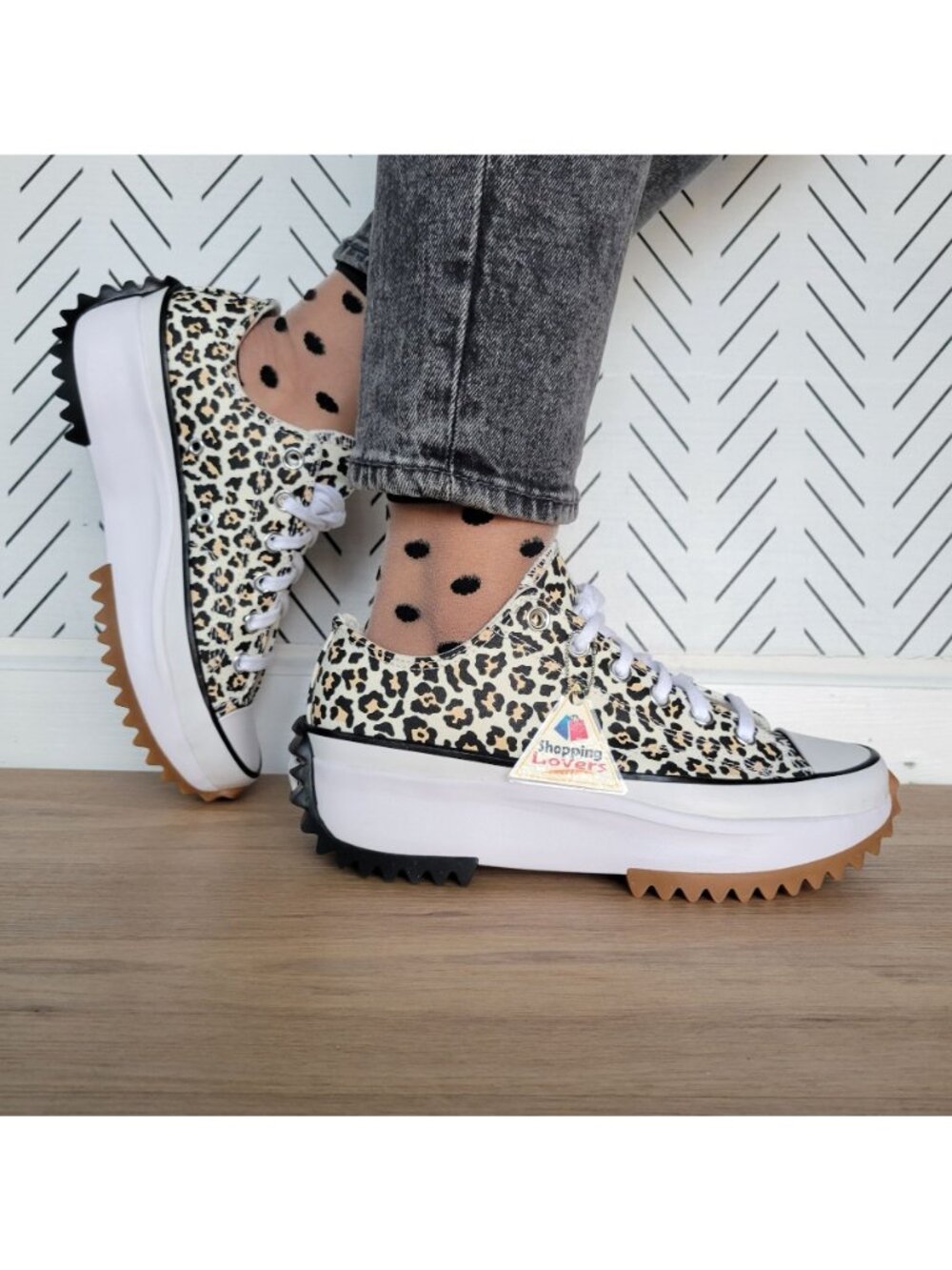 ❤️Converse Run Star Hike Platform Archive Leopard 9 Women's Shoes White A16286C - Picture 2 of 15